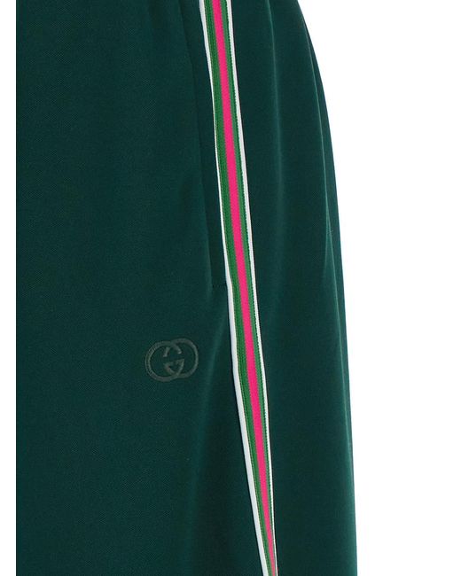 Gucci Green Tech Trousers Polyester