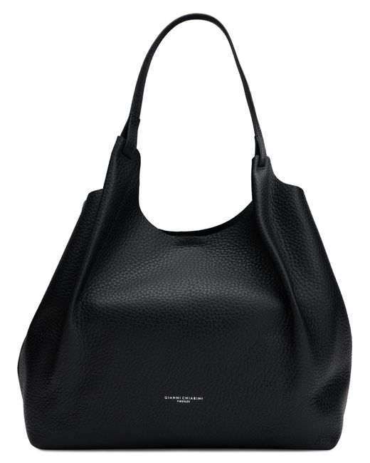Gianni Chiarini Black Tote Bag Dua Calfskin