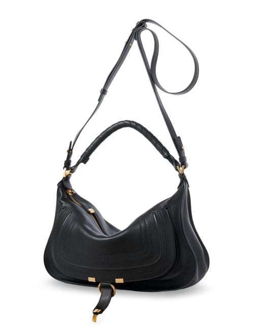Chloé Black Marcie Leather Shoulder Bag
