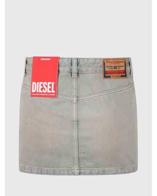 DIESEL Gray De-Ron Denim Miniskirt
