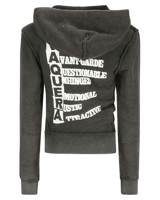 VAQUERA Black Inside Out Twisted Hoodie