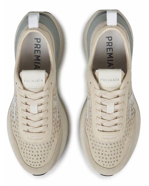 Premiata White Sneakers Hill Trainers