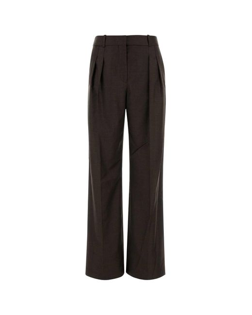 Loulou de Saison Black Dark Wool Sbiru Palazzo Pant
