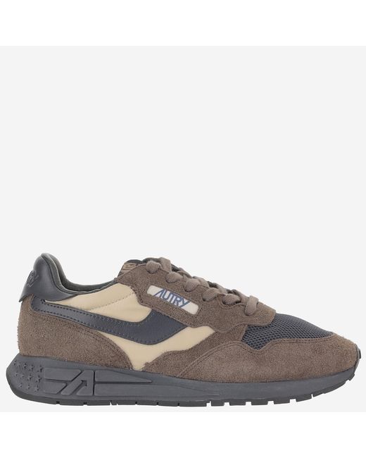 Autry Gray Sneakers Reelwind Leather Trainers for men