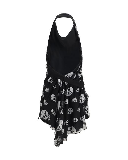 McQueen Black Halter Silk Top