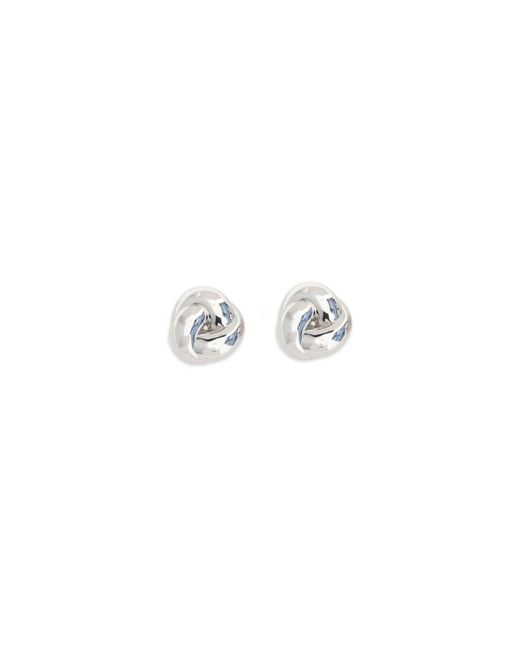 Self-Portrait White Brass Earrings