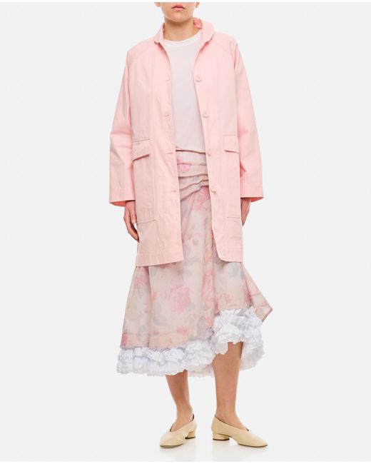 Casey Casey Pink Mathilde Oversize Cotton Coat