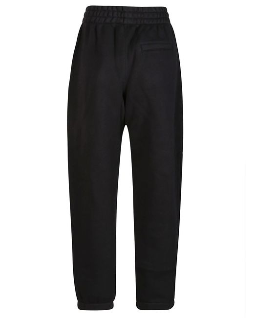 T By Alexander Wang Black Puff Paint Logo Esential Terry Classic Sweatpant