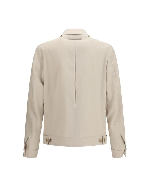 Zegna White Oasi Linen Jacket for men
