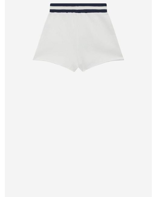 Autry White Cotton Shorts With Logo