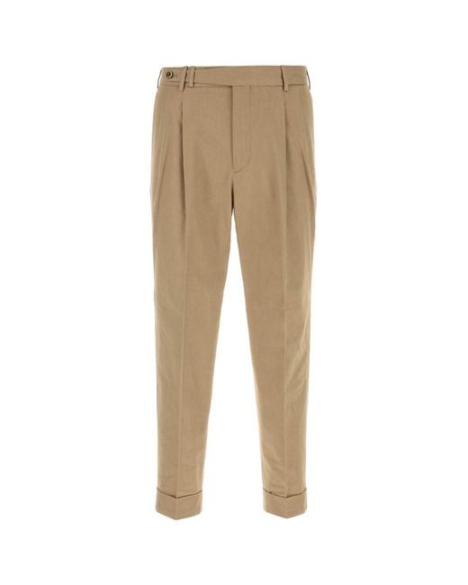 PT Torino Natural Camel Cotton Style Pant for men