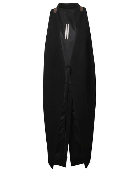 Rick Owens Black Sleeveless Cyclops Coat