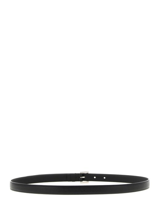 Saint Laurent Black Calfskin Regular Belt for men