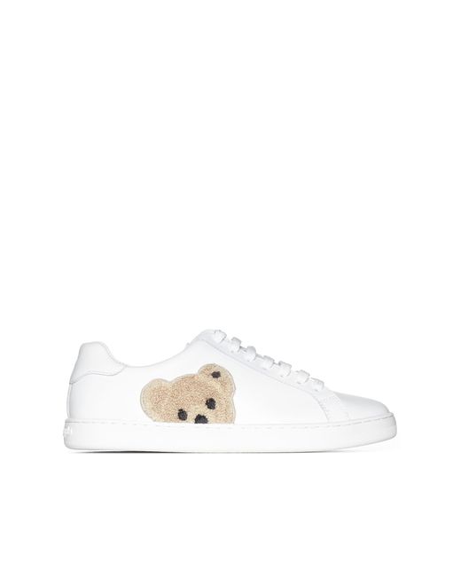 Palm Angels White Teddy Bear Low-top Sneakers for men