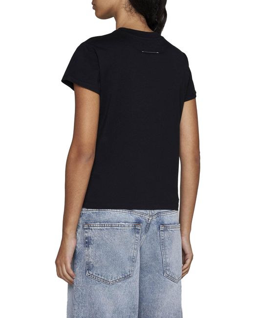 MM6 by Maison Martin Margiela Black T-shirts And Polos