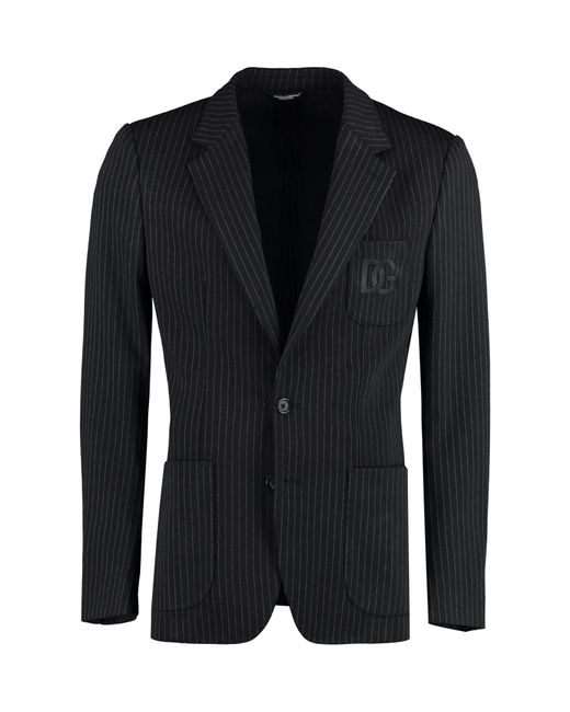 Dolce & Gabbana Black Portofino Single-breasted Two-button Jacket for men