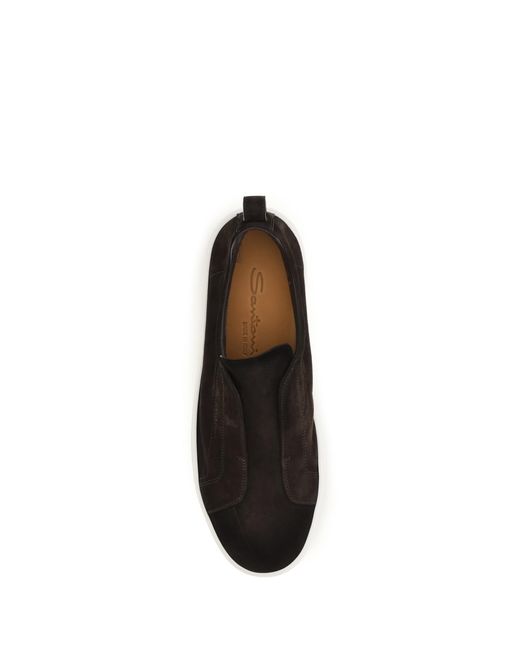 Santoni Black Slip-On Sneakers for men