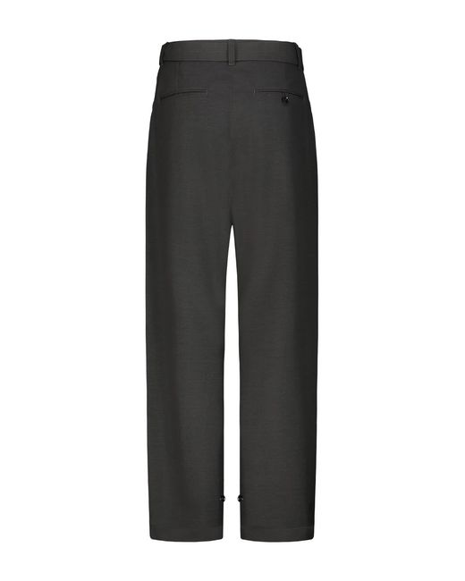Lemaire Black Curved Tailored Pants