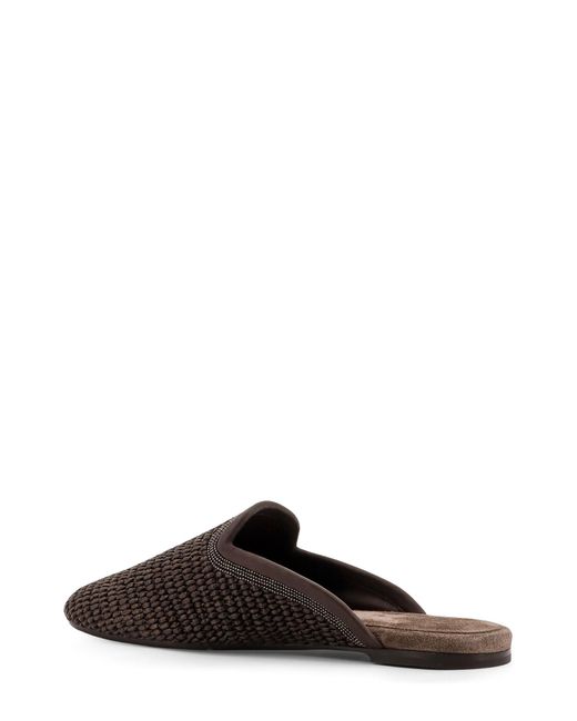 Brunello Cucinelli Brown Sabot
