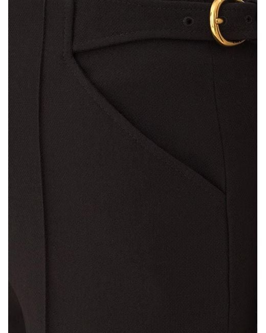 Chloé Black Wool Capri Trousers