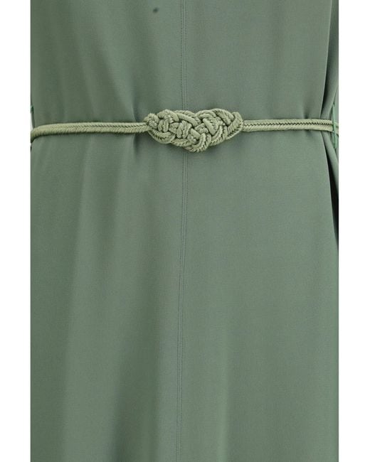 Forte_forte Green Long Kaftan Dress Viscose