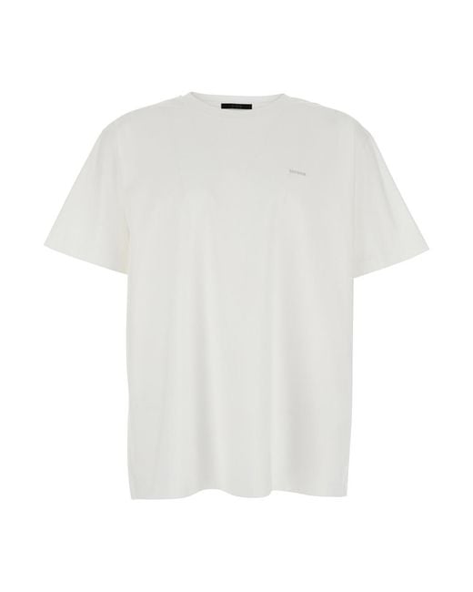 Tatras White T-Shirt Selo Logo Metallo With Metallic On The Front for men