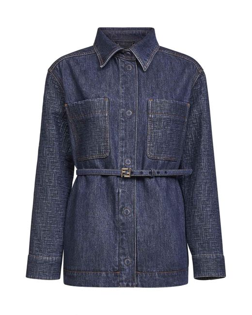 Fendi Blue Dark Denim Go-To Jacket