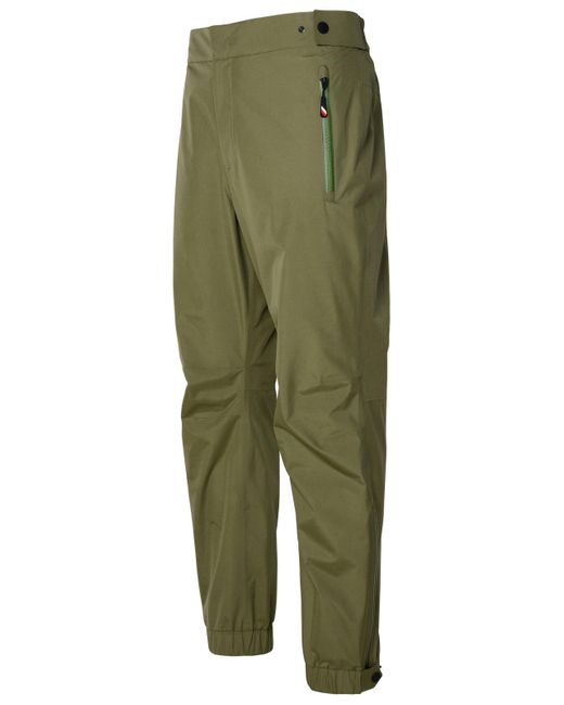 3 MONCLER GRENOBLE Green Polyester Pants for men
