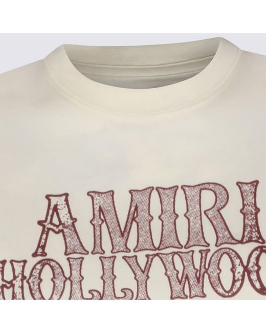 Amiri Natural Ivory Cotton T-Shirt