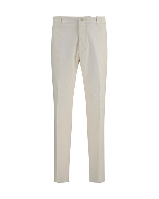 Lardini Gray Ribbed Viscose Pants for men