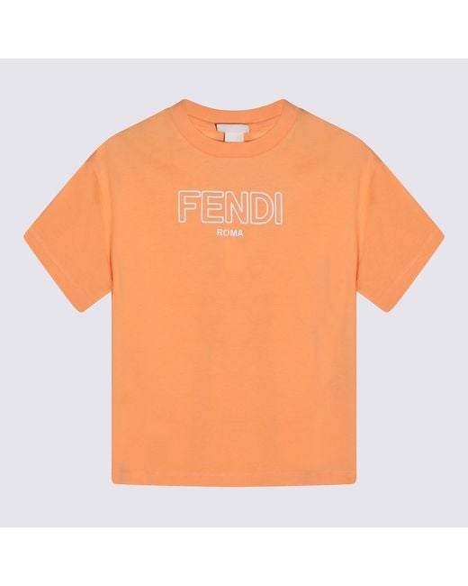 Fendi Orange T-Shirts And Polos _100 Co