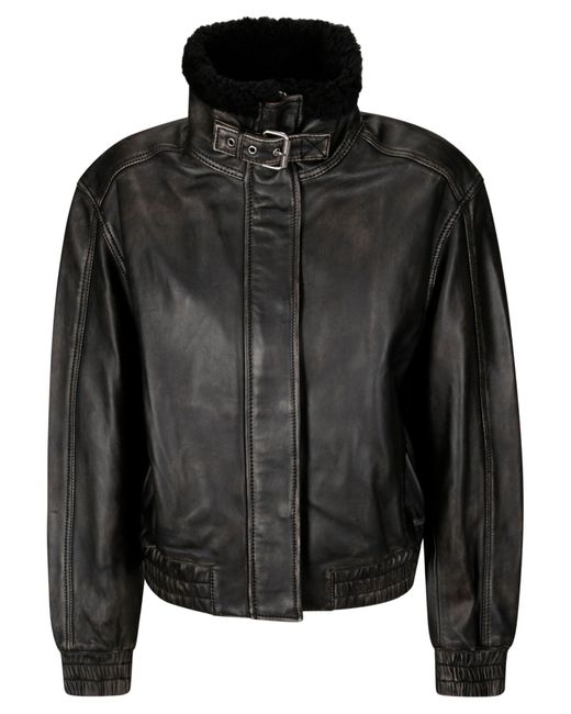 Samsøe & Samsøe Black Sameadow Leather Jacket