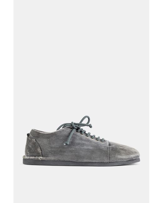 Marsèll Gray Sancrespella Washed Denim Lace-Up Shoes Flat for men