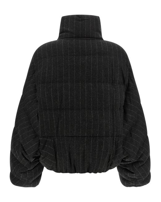 Brunello Cucinelli Black Virgin Wool Full-Length Jacket Clothing