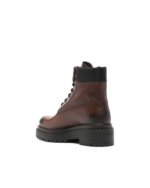 Prada Brown Leather Boots for men