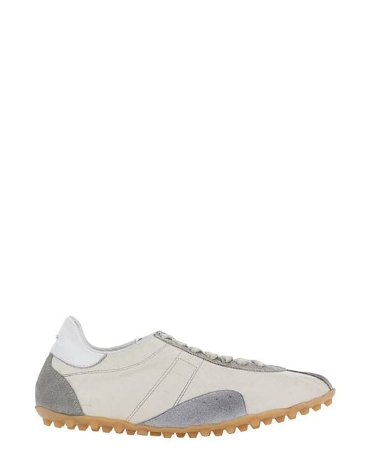 Maison Margiela White 'Sprinters' Sneaker With Insert Design And Notched Sole
