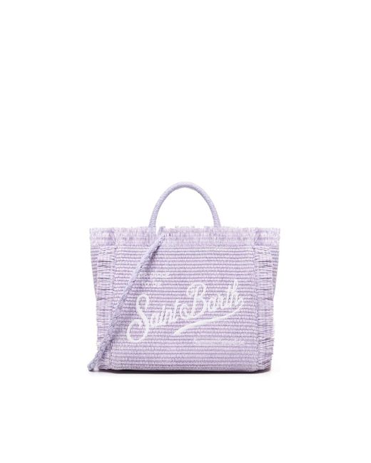 Mc2 Saint Barth Purple Colette Bag With Fringes