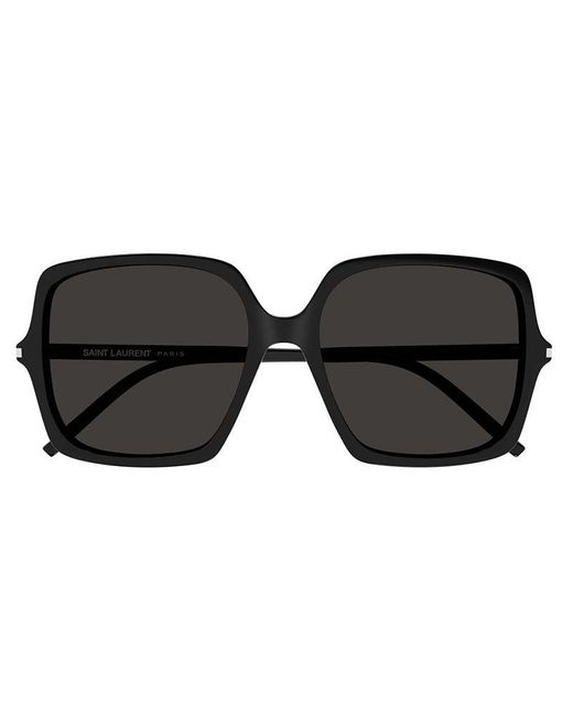 Saint Laurent Black Sunglasses Square Full Rim, Frame And Lens Sl591001