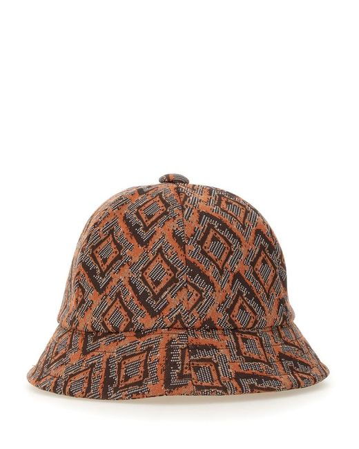 Needles Brown Hat With Print for men
