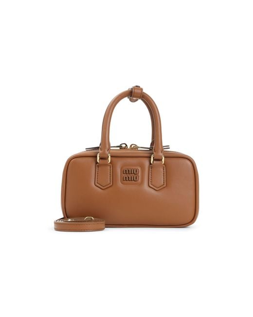 Miu Miu Brown Arcadie Mini Shoulder Bag