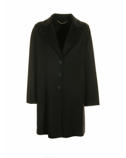 Marella Black Single-breasted Wool Coat