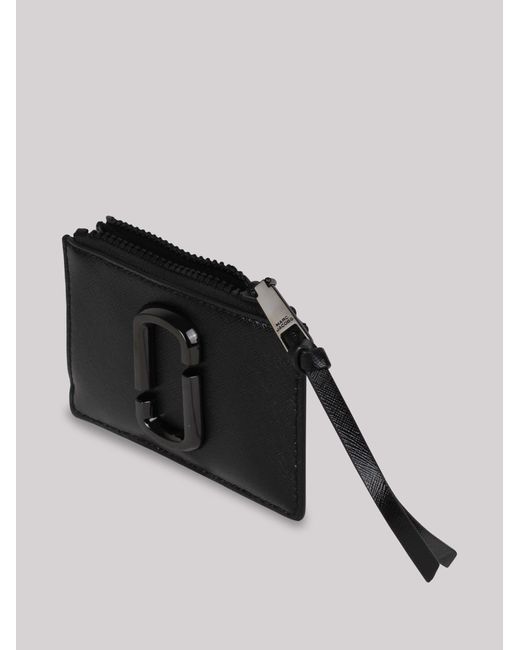 Marc Jacobs Black Top Zip Multi Wallet