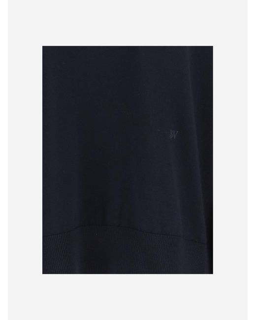 Bottega Veneta Blue Wool Sweater With High Neck