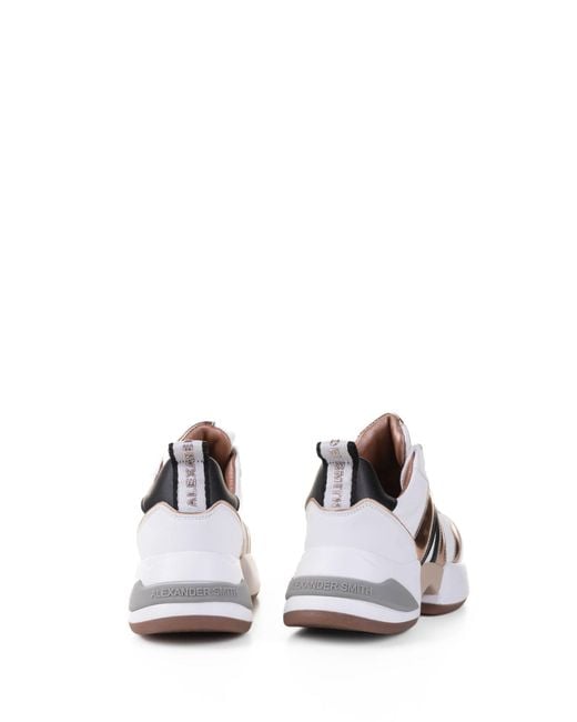 Alexander Smith White Marble Leather Sneaker
