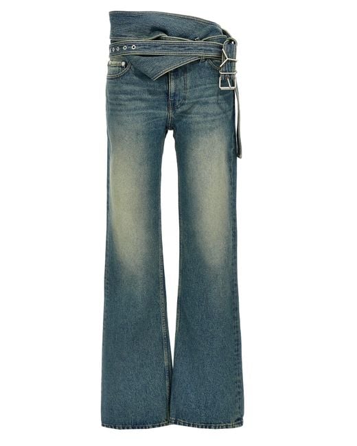 Y. Project Blue 'Wrap Belt' Jeans