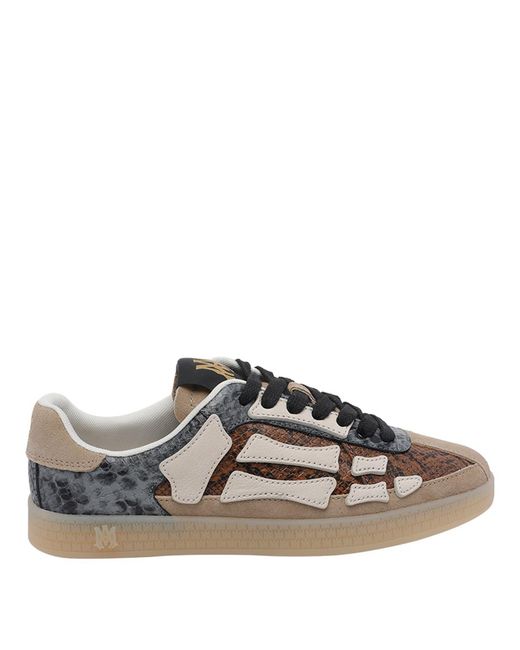 Amiri Gray Snake Pacific Bones Sneakers