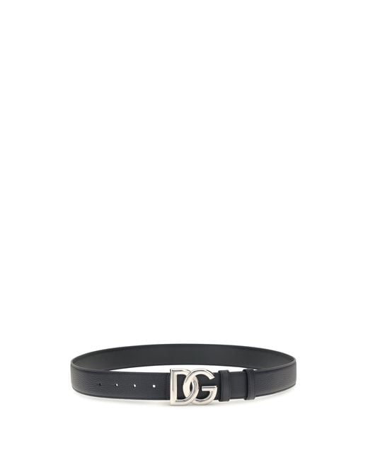 Dolce & Gabbana White Leather Belt Calf Bos Taurus E Braces for men