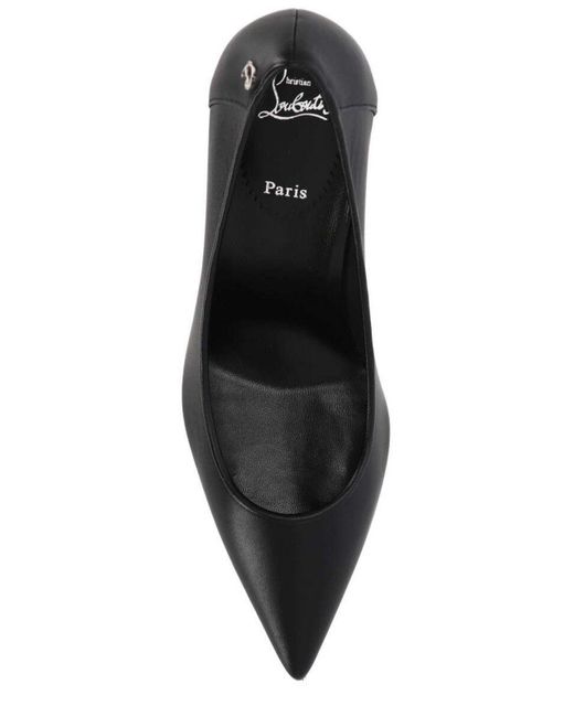 Christian Louboutin Black Pointed-Toe Pumps