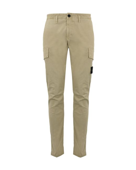 Stone Island Natural Cargo Trousers 30604 Old Treatment for men