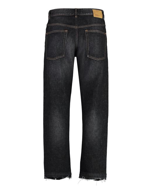 Isabel Marant Black Jelden 5-Pocket Straight-Leg Jeans Polyester Regular for men